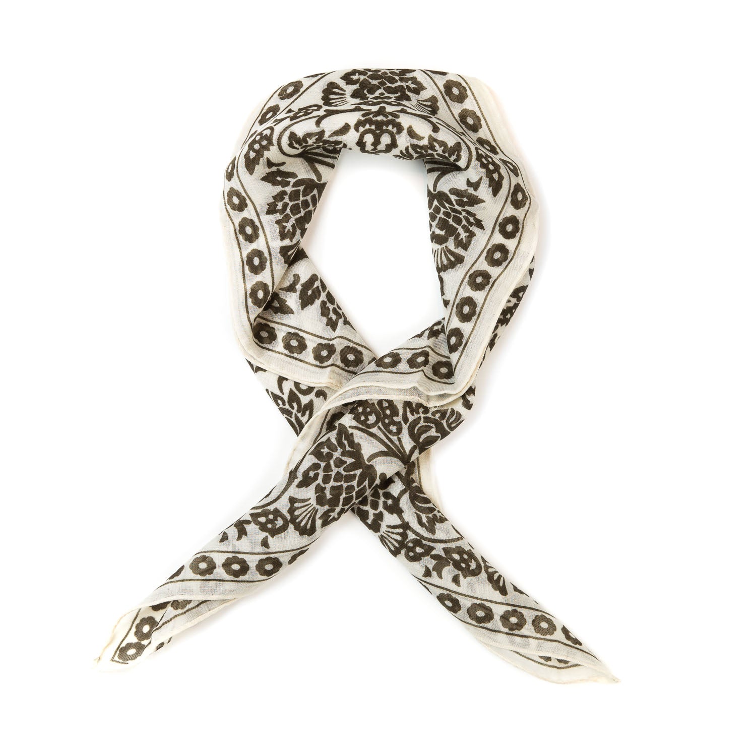 Bandana "Provence Geometric" made of Cashmere and Silk